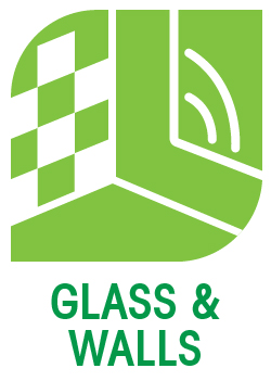 Glass and walls icon